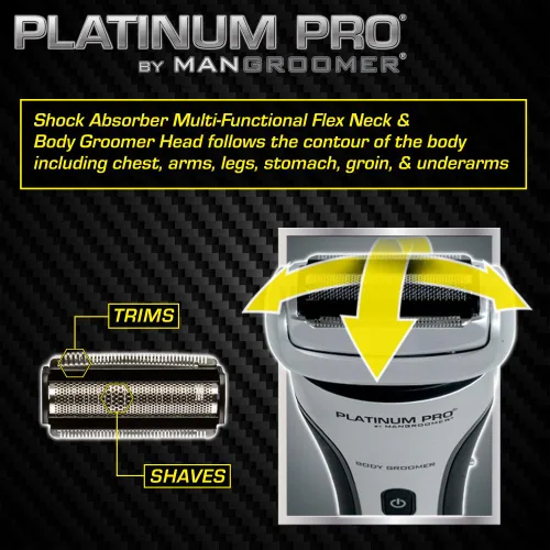 Vista 4 de MANGROOMER Oferta de paquete de peluquería corporal de $20 - Ultimate PRO Back Shaver, obtén una peluquera corporal Platinum PRO por solo $20 extra
