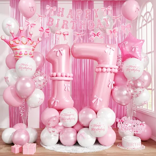Vista 21 de Decoraciones de cumpleaños número 13 en crema para niñas, globos beige con número 13 en forma de corazón y estrella marrón, globos neutros