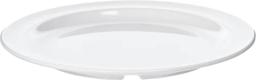 Vista 3 de Winco MMPR-6W - Plato redondo de melamina, 6.5 pulgadas, blanco (12 unidades), mediano