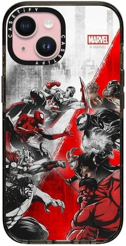 Vista 8 de CASETiFY Funda para iPhone Air, compatible con MagSafe Marvel VS CoLab Protección contra caídas de grado militar 4x de 8.2 pies Funda Capitán