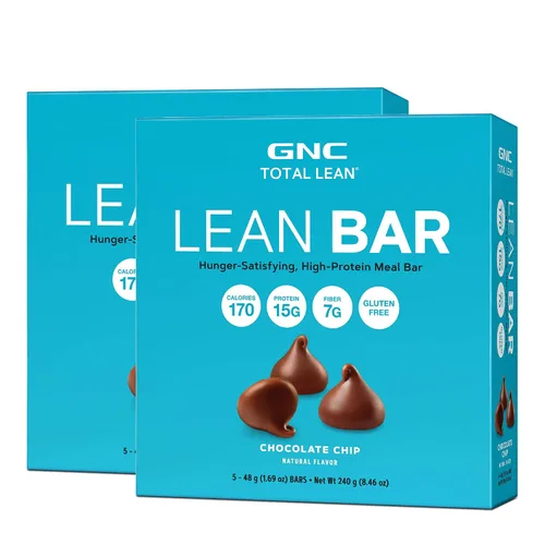 Vista 8 de GNC Total Lean Bar Barra de comida con alto contenido de proteínas y satisfying con hambre Yogur de arándanos 5 barras