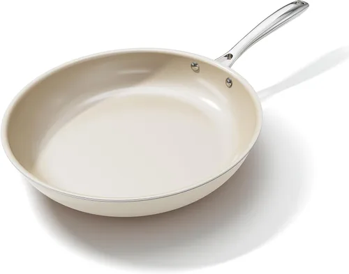 Vista 10 de Sartenes antiadherentes de cerámica para huevos, sartén antiadherente, sartén de cocina de 8 pulgadas, no tóxico, apto para inducción, utensilios
