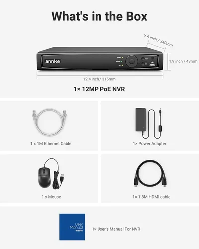 Vista 9 de ANNKE grabadora de vídeo de la red del PoE de 12MP 8CH para la cámara IP