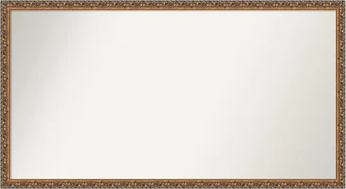 Vista 236 de Amanti Art Espejo de baño de bronce para sobre fregadero, 29 x 19 pulgadas, espejo rectangular de bronce antiguo, marco de madera tradicional