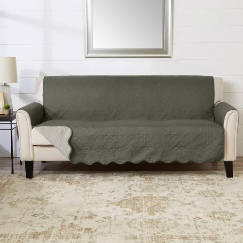 Vista 19 de Great Bay Home Funda reversible de retazos reclinable, lavable, protector de muebles con correas elásticas, perfecta para niños y mascotas, detalle
