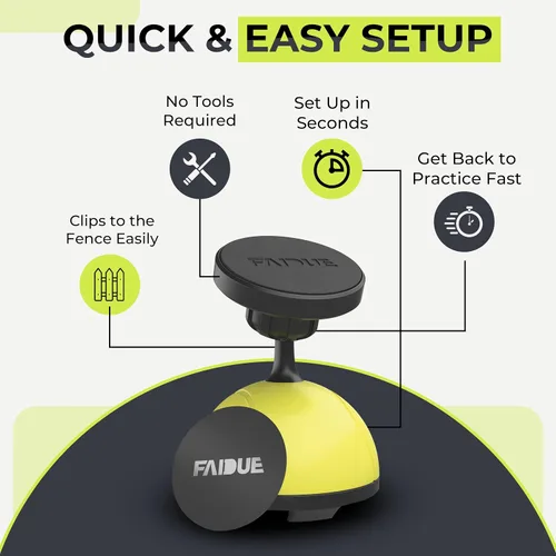 Vista 5 de Soporte de teléfono para valla de tenis y pickleball - Idea de regalo para hombres y mujeres - Accesorios de entrenamiento para niños y niñas