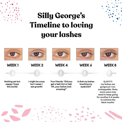 Vista 3 de Silly George Suero de crecimiento de pestañas para cejas más gruesas, más llenas, más largas y atrevidas, suero premium, potenciador de pestañas