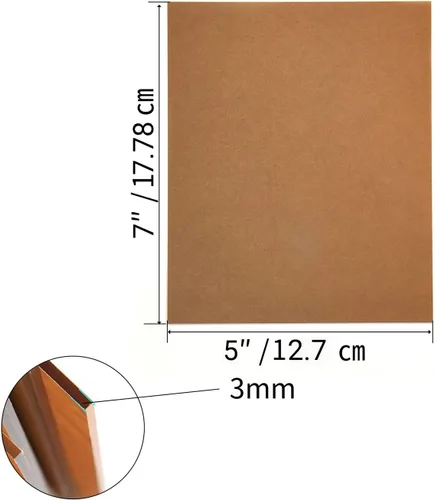 Vista 2 de 12 hojas acrílicas transparentes de 5 x 7 pulgadas, láminas acrílicas en blanco, hoja acrílica de 1/8 pulgadas de grosor (0.118 in) de grosor