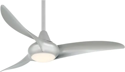 Vista 4 de Minka-Aire Ventilador de techo F845-CL Light Wave de 44" con luz LED y control remoto en acabado carbón