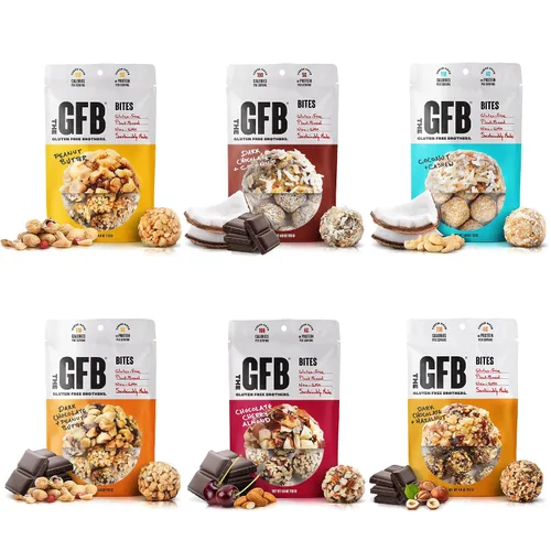 Vista 30 de The GFB Bocaditos de proteína aptos para alérgenos para pastel de cumpleaños, aperitivos sin gluten sin nueces, bolas de proteína a base de plantas
