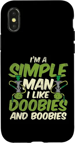 Vista 5 de iPhone 16 Simple Man Doobies Boobies Weed Cannabis 420 Stoner Men Estuche de regalo