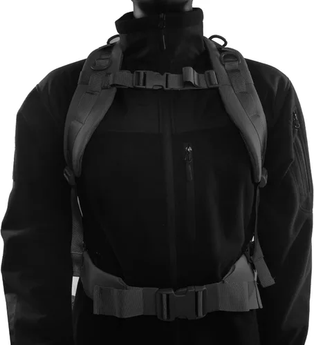 Vista 7 de Highland Tactical Stealth - Mochila táctica resistente para hombre, Negro -, Sigilo