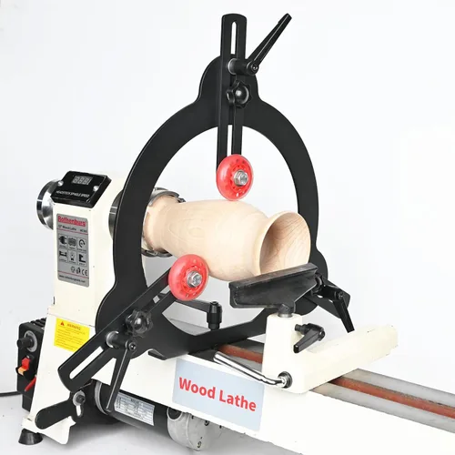 Vista 5 de Torno de madera para torno de madera para torno de madera de tamaño oscilante de 12 pulgadas, 14 pulgadas y 16 pulgadas para husillo de torneado