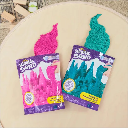Vista 8 de Kinetic Sand Juguetes sensoriales de arena moldeable de 2 libras, color Rosa cristal