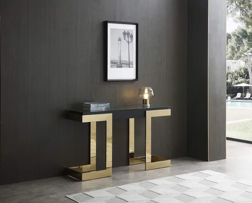 Vista 4 de Whiteline Modern Living Sumo Mesa de consola W52 D18 H43, color negro
