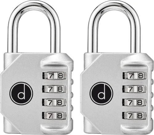 Vista 16 de Candado: cerradura de 4 dígitos de combinación para lockers de gimnasios, deportes, escuelas & empleados, aire libre, vallas y almacenamientos. Todo