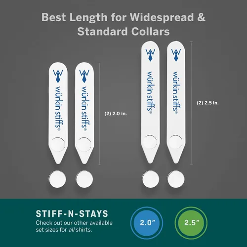 Vista 2 de Würkin Stiffs Varillas Magnéticas de Plástico para Cuello Como se Vio en Shark Tank Insertos de Cuello Stiff-N-Stays