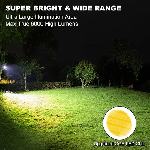 Vista 2 de 10000mAh 6000LM luz de trabajo recargable luz de camping luz mazorca luz 2400/4000/6500K tienda luz portátil mazorca luz impermeable tienda falla