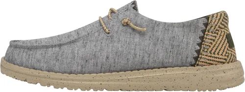 Vista 16 de Hey Dude Wendy Chambray - Zapatos para mujer, mocasines con cordones para mujer, cómodos y ligeros Aurora Blanco 2
