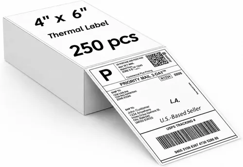 Vista 14 de Papel de etiquetas de 4 x 6, etiquetas de envío térmico directo