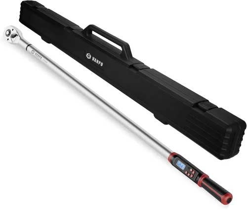 Vista 8 de VANPO Llave dinamométrica digital de 1/2 pulgada 5-99.5 ft-lb/6.8-135Nm, llave dinamométrica electrónica con valor preestablecido, timbre
