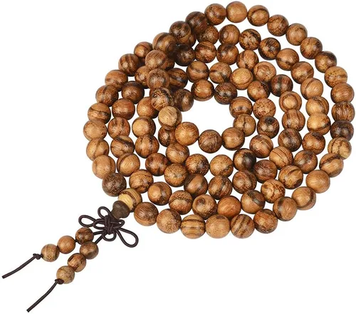Vista 49 de Mala Beads Pulsera 108 0.315 in Meditación Sándalo Elástico..