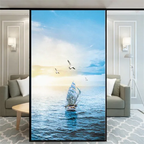 Vista 8 de Película decorativa sin pegamento para ventana, diseño moderno y clásico, para ventana, 15.7 x 23.6 pulgadas