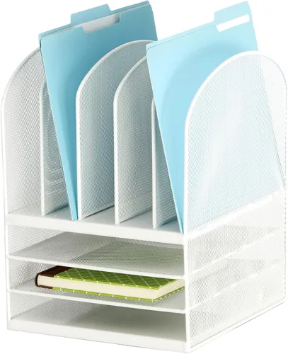 Vista 4 de Safco 3259BL Archivo Colgante de Malla Onyx con 2 Secciones Verticales, Negro