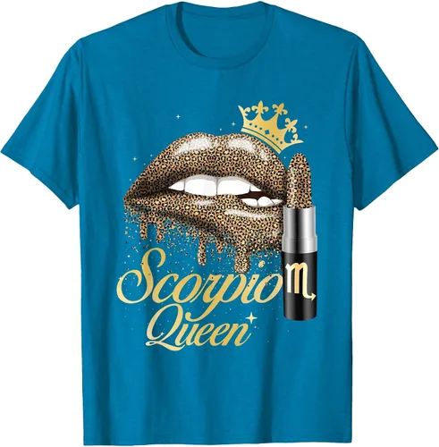 Vista 12 de Scorpio Queen - Zodiac Sign Horoscope Birthday T-Shirt Negro