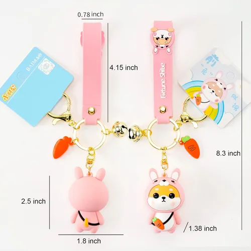 Vista 8 de YOU WIZV Lindo llavero Kawaii Anime Llaveros para niños Mochila Dijes Llavero Accesorio Regalo Amigo para Mujeres Niñas
