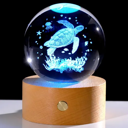 Vista 8 de Ornalrist 3D Wolf Gifts 3.15in Crystal Ball Decor Figurine for Women Men