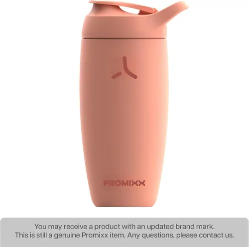 Vista 2 de Promixx Pursuit Botella Agitadora Aislada de Acero Inoxidable Botella de Agua y Vaso Agitador, 18 onzas, Coral