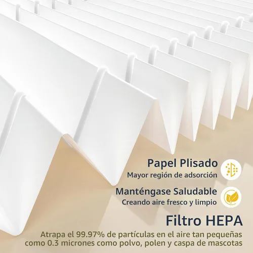 Vista 9 de Paquete de 2 filtros de repuesto AP02 para purificador de aire WESTHEY AP02