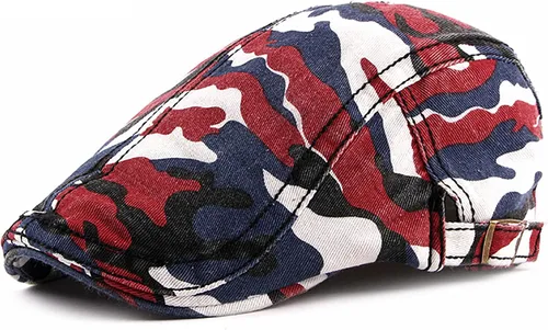 Vista 20 de Newsboy - Gorra de algodón para hombre, diseño de camuflaje, ajustable, ajustable, plano, suave, para caza y golf