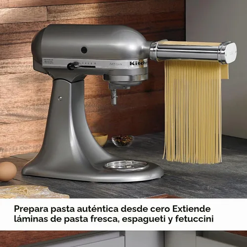 Vista 6 de KitchenAid Paquete de mini batidora de pie artesanal con rodillo de pasta y cortador
