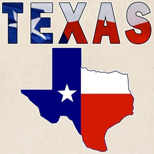 Vista 3 de CafePress Mapa de la bandera con la bolsa de asas de Texas Bolso de asas de la lona natural, bolso