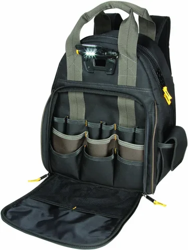 Vista 3 de Custom Leathercraft Mochila + bolsas de polietileno, color negro
