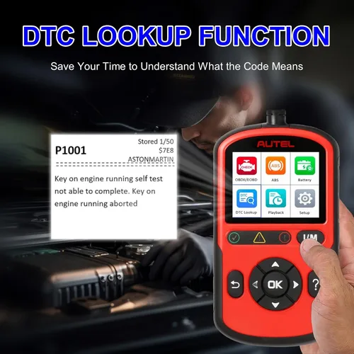 Vista 7 de Autel AL549 OBD2 - Lector de código de escáner con diagnóstico ABS y prueba de batería, código de falla del motor de verificación y reinicio