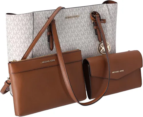 Vista 9 de Michael Kors Charlotte Bolso bandolera grande 3 en 1 de cuero