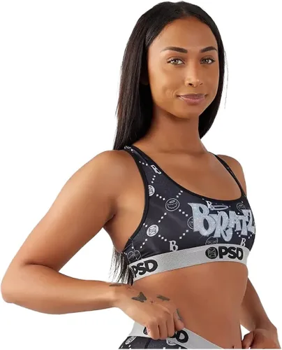 Vista 2 de PSD Brasier deportivo Bratz Luxe para mujer, negro, talla L, Negro Bratz Luxe Sb
