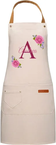 Vista 9 de DIY Custom Name & Initial Kitchen Apron for Men & Women