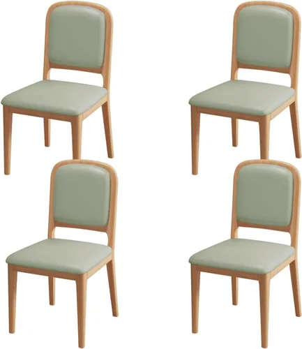Vista 13 de Solid Wood Dining Room Chairs Minimalist,Kitchen Chairs with Soft Padded Back,Living Room Chair for Office Reading,Wood Frame,Armless Vanity