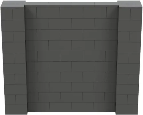 Vista 210 de EverBlock Kit de pared de 5 x 4 pies Bloques de construcción modulares Sistema de pared para edificios, pantallas y estructuras Divisor
