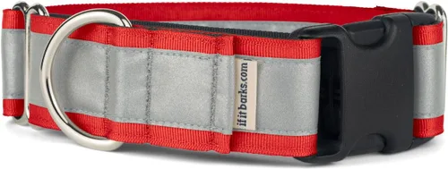 Vista 9 de If It Barks - Collar Martingala reflectante de 1.5 pulgadas con hebilla a presión rápida para perros - Ajustable - Fabricado en Estados Unidos