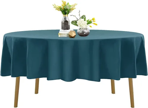 Vista 66 de Mantel de poliéster lavable de 132 pulgadas, resistente a las manchas y a las arrugas, mantel decorativo para mesa de comedor, fiestas de bufé