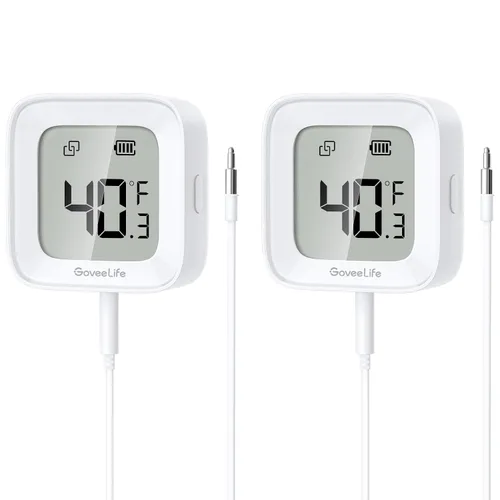 Vista 8 de GoveeLife Termómetro Bluetooth para refrigerador con pantalla LCD, paquete