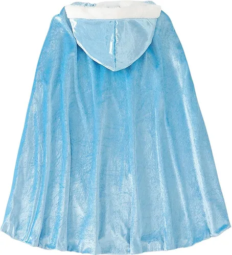 Vista 3 de Disfraz de princesa Elsa de terciopelo con capucha larga capa de capa de vestir