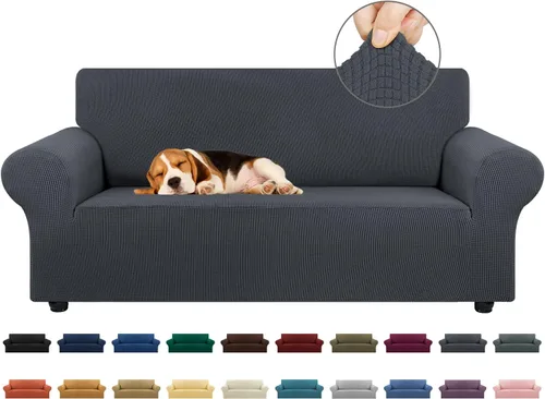 Vista 91 de KEKUOU Funda elástica para sofá biplaza, funda de sofá para sofá de 2 cojines (55-78 pulgadas), protector de muebles con parte inferior elástica