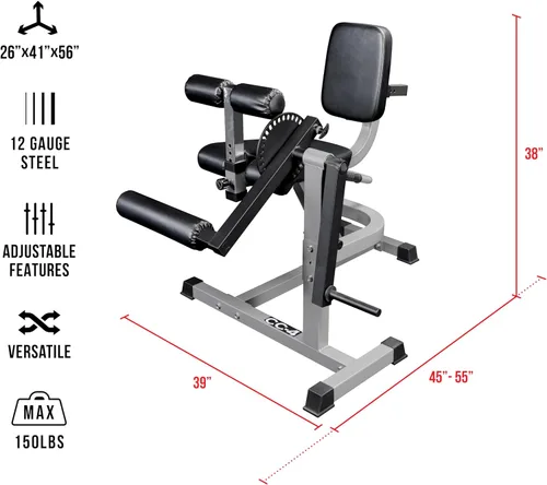 Vista 2 de Valor Fitness CC-4 aparato para musculación de piernas ajustable
