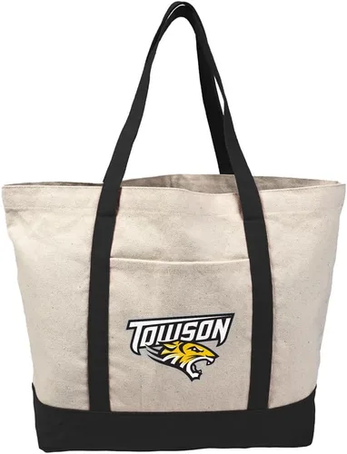 Vista 206 de Campus Lab Bolsa de lona con logotipo primario colegiado con bolsillo externo, bolsa de hombro reutilizable para ir de compras, playa Águilas A&m